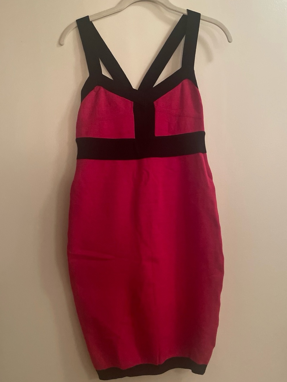 Guess by Marciano Red and Black Bodycon Dress